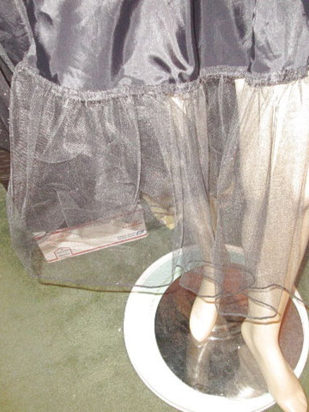 Vtg 90s Y2K Torrid Glitter Tulle Dress Size 14 Iridescent Midi Whimsigoth Fairy - Picture 6 of 13